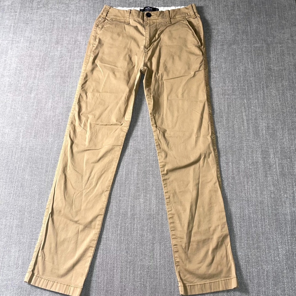 Hollister Chino Pants‎ Mens 29x32 Beige Epic Flex Stretch Slim Fit Straight Leg
